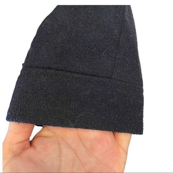 Studio 59 for and flare wool blend coat navy size large VGUC - Picture 3 of 6